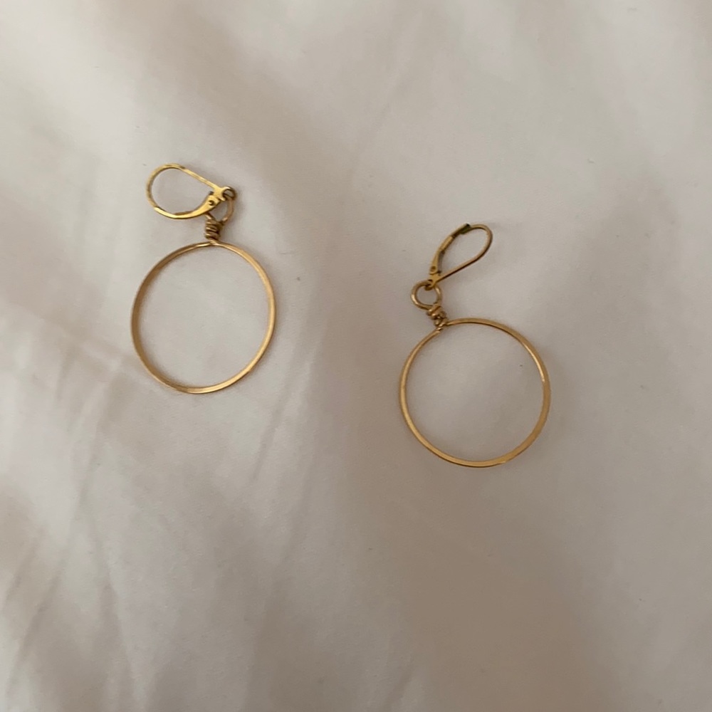 Gold hoop earrings